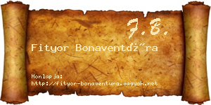 Fityor Bonaventúra névjegykártya